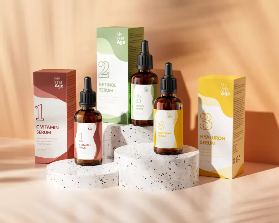 Public Fiverr portfolio render showing skincare product packaging